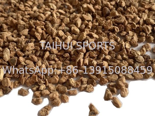 Remplissage de gazon organique résistant aux UV 0,5-2 mm Granules de remplissage de liège pour une installation facile sur les terrains de sport