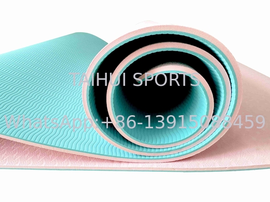 Tapis d'exercice de yoga unisexe épais antidérapant tapis de fitness avec sangle élastique