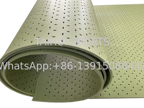 TAIHUI T2510G Sous-couche de plaquette de choc Conception légère Excellente absorption des chocs Longueur de rouleau personnalisable Haute durabilité Vert / personnaliser