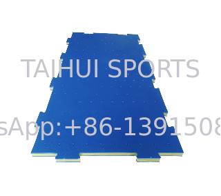 Des surfaces sportives plus sûres rendues possibles grâce à nos solutions certifiées CFH/HIC de compresse à choc Réduction du bruit et allongement de 200%