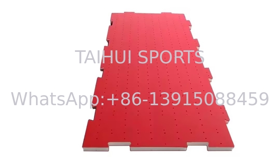 Des surfaces sportives plus sûres rendues possibles grâce à nos solutions certifiées CFH/HIC de compresse à choc Réduction du bruit et allongement de 200%