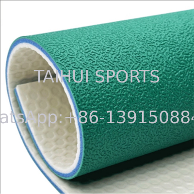 Tapis de sol en caoutchouc en PVC pour cour intérieure 3,5-10 mm épaisseur plancher en PVC sport pour volley-ball badminton tennis salle de danse salle de gym