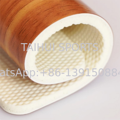 Revêtement de sol sportif durable et écologique moderne de 3,5 mm à 8 mm, imitation bois, pour terrains de basket-ball/volley-ball/tennis de table/badminton/pickleball
