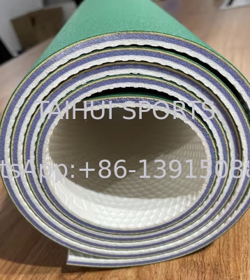 Revêtements de sol sportifs de 3,5 mm à 9,0 mm d'épaisseur pour courts de tennis/basketball/badminton/volleyball