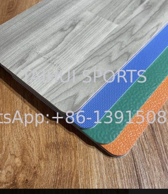 Revêtements de sol sportifs de 3,5 mm à 9,0 mm d'épaisseur pour courts de tennis/basketball/badminton/volleyball