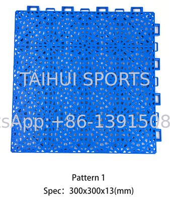 Plancher de sport en polypropylène résistant au feu, durable et écologique, avec carrelage en PP pour terrains de basket-ball, de tennis et de football