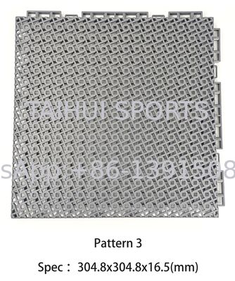 Carreaux de plancher personnalisés pour terrain de sport, carreaux de polypropylène pour terrain de basket-ball