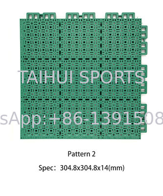 Carreaux de terrain de basket-ball entrelacés anti-dérrapage Carreaux de terrain de sport en plastique