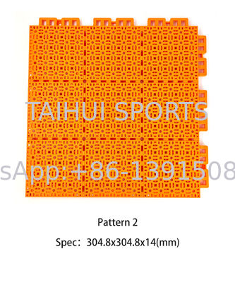 Plancher de sport en polypropylène résistant au feu, durable et écologique, avec carrelage en PP pour terrains de basket-ball, de tennis et de football