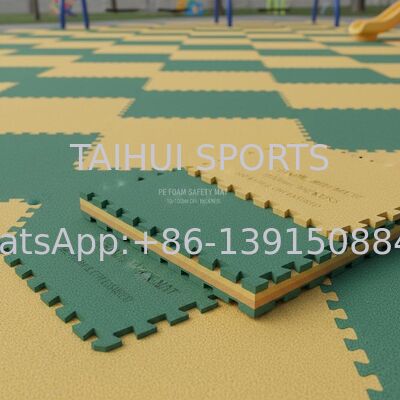 Tapis de sécurité en mousse de PE avec une épaisseur de 10 à 100 mm et HIC et CFH assurés pour le tampon de choc de terrain de jeu