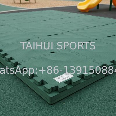 Tapis de sécurité en mousse de PE avec une épaisseur de 10 à 100 mm et HIC et CFH assurés pour le tampon de choc de terrain de jeu