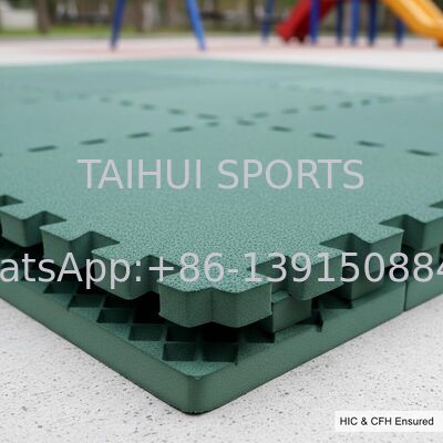 Tapis de sécurité en mousse de PE avec une épaisseur de 10 à 100 mm et HIC et CFH assurés pour le tampon de choc de terrain de jeu