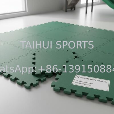 Tapis de sécurité en mousse de PE avec une épaisseur de 10 à 100 mm et HIC et CFH assurés pour le tampon de choc de terrain de jeu