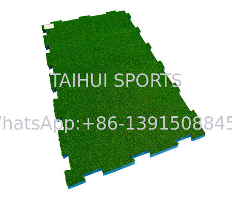 30-80 mm HIC/CFH testé écho absorbant terrain de jeu écho Pad avec une haute perméabilité à l'eau Artificial Grass Puzzle Pad