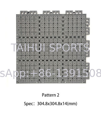 Carreaux de terrain de basket-ball entrelacés anti-dérrapage Carreaux de terrain de sport en plastique