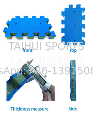 Pad de puzzle en mousse de PE certifié HIC/CFH - épaisseur de 15 à 70 mm imperméable à l'eau avec trous de drainage pour la sécurité des terrains de jeux