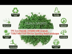 TPE Granule de remplissage UV5000 écologique T13R/T14R/T15R FIFA pour terrain de sport/paysage